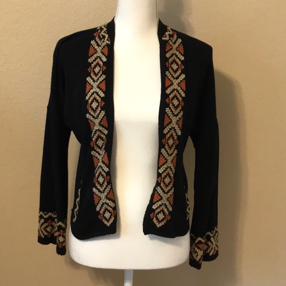 LUCKY BRAND Lucky Lotus Black Knit Blazer